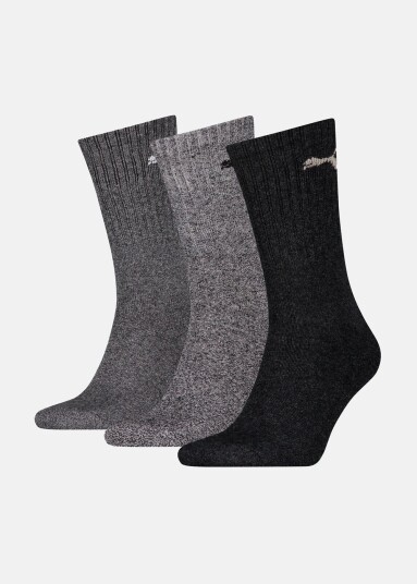 Puma Puma Unisex Crew Sock 3p Anthracite / Grey 47-49 Bomullssokker