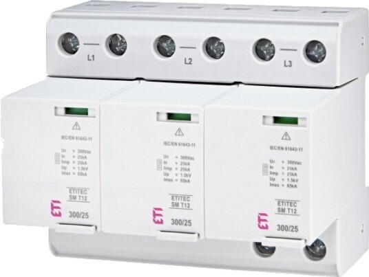 Eti Overspenningsvern T1 T2 B C ETITEC SM T12 300/25 3+0 Eti Overspenningsvern T1 T2 B C ETITEC SM T12 300/25 3+0
