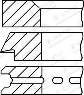 Stempelringsett GOETZE ENGINE 08 530400 00