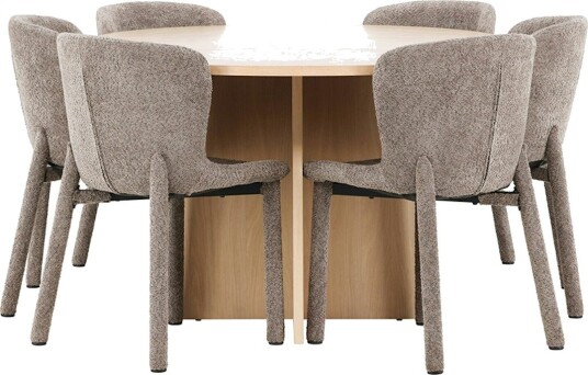 Spisegruppe Venture Home Strada Ø120 cm med 6st Astoria Spisestoler