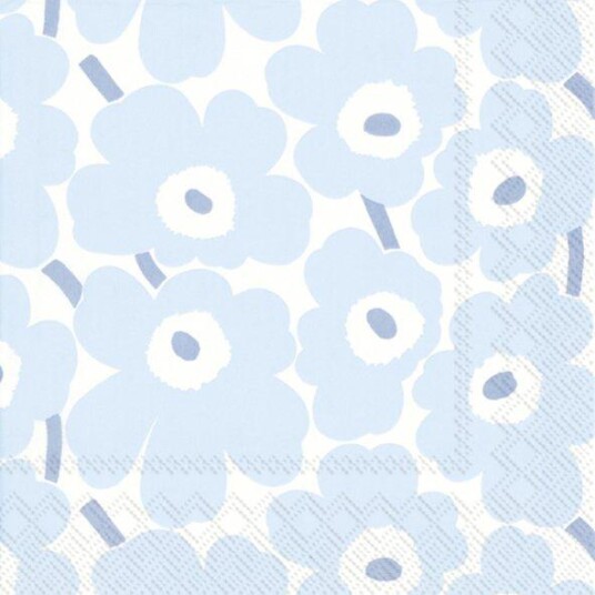 Marimekko servietter lunsj Mini Unikko light blue