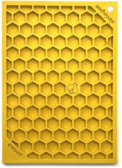 Sodapup Slikkematte Honeycomb Gul 18X13 cm