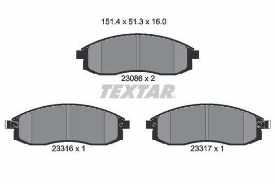 Bremseklosser TEXTAR 2308602