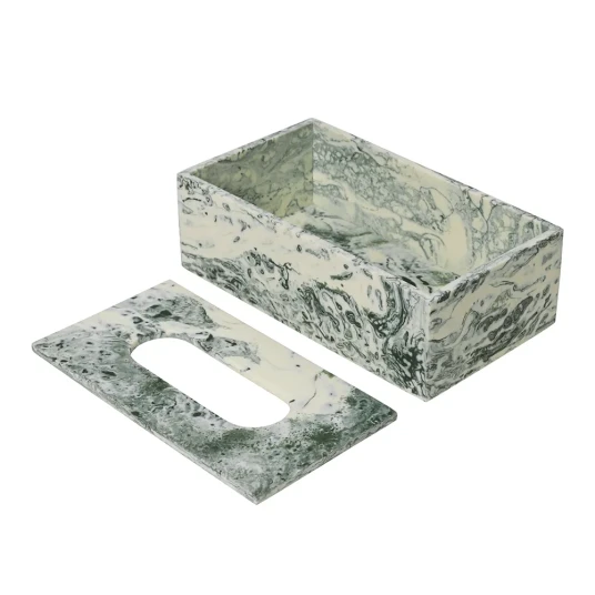 Ferm Living Mist Tissue Box Emerald Off white Ferm Living Mist Tissue Box Emerald Off white
