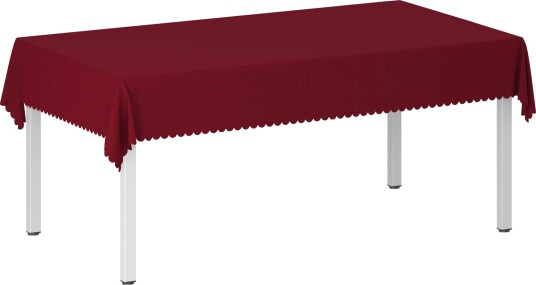 vidaXL Bordduk Rektangulær Vinrød 140 x 220 cm