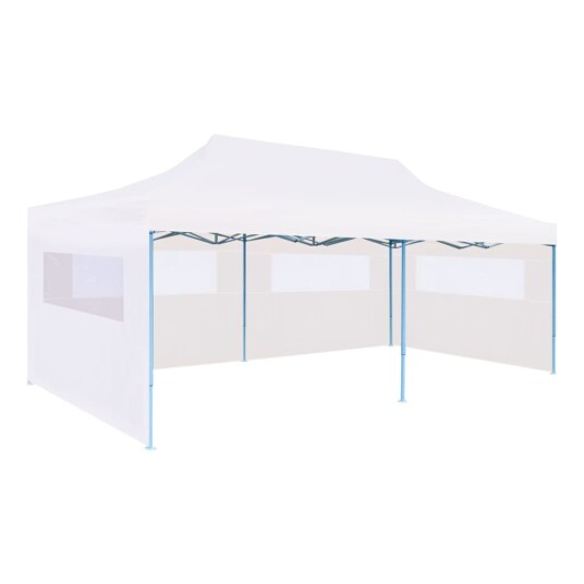 vidaXL Foldbart popup festtelt med sidevegger 3x6 m stål hvit vidaXL Foldbart popup festtelt med sidevegger 3x6 m stål hvit