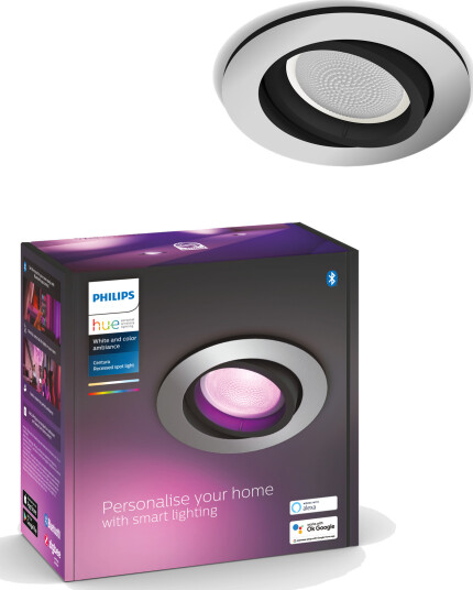 Philips Hue WCA Centura Downlight Rund 5,7W Alu - 60551 Philips Hue WCA Centura Downlight Rund 5,7W Alu - 60551