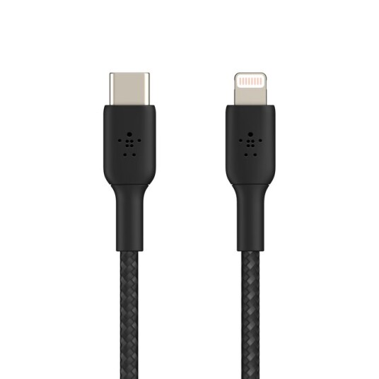 Belkin Boostcharge 2m USB-C til Lightning Kabel Svart