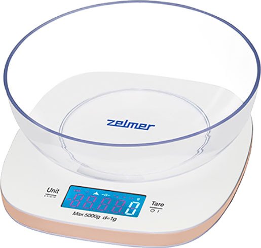 Zelmer ZKS1451 Kjøkkenvekt med bolle (1g/5kg) Zelmer ZKS1451 Kjøkkenvekt med bolle (1g/5kg)
