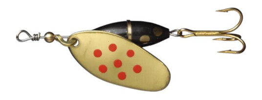 Myrans Spinner, Panter gull/rød, 10 gram