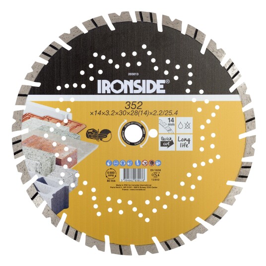 Ironside 203013 Diamantkappeskive Ø125 mm 352 mm Maskintilbehør & forbruk Ironside 203013 Diamantkappeskive Ø125 mm 352 mm Maskintilbehør & forbruk