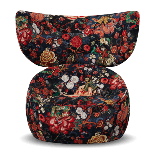 Moooi Moooi Hana Wingback Swivel EA Lenestol Tokyo Blå/ Blå Fløyel