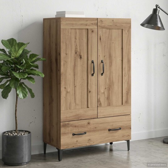 vidaXL Høyskap Artisan eik 70 x 31 x 115 cm Konstruert tre