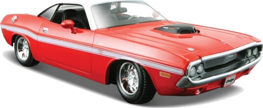 Maisto 1970 Dodge Challenger R/T Coupé Modellbil 1:24 Rød