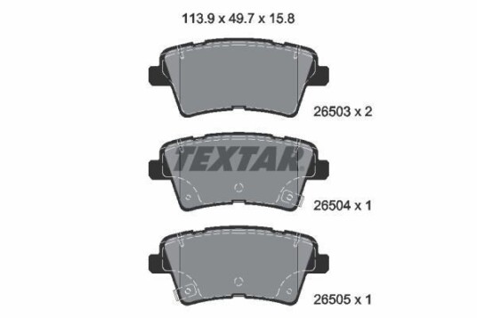 Bremseklosser TEXTAR 2650301 Bremseklosser TEXTAR 2650301