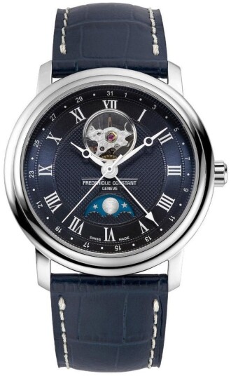 Frederique Constant Herreklokke FC 335MCNW4P26 Classics Blå/Lær Frederique Constant Herreklokke FC 335MCNW4P26 Classics Blå/Lær