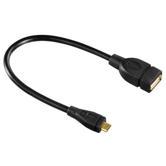 Hama Adapter USB-Micro OTG Hona-Hane Guld Svart