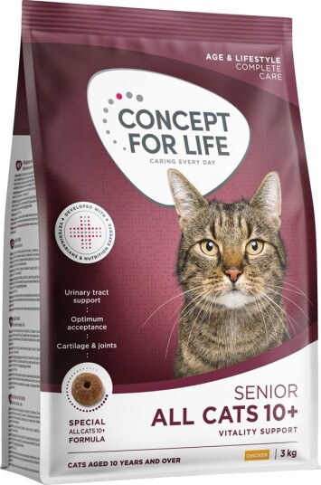 Concept For Life Tørrfôr All Cats 10+ Nyhet Sparepakke 3 X 3 kg