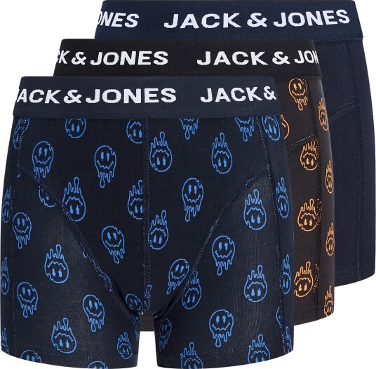 Jack & Jones Jacdale Smiley Trunks 3 Pack Jnr Black 128