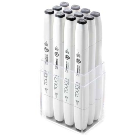 Touch Twin Brush Marker 12-set Cool Grey Touch Twin Brush Marker 12-set Cool Grey