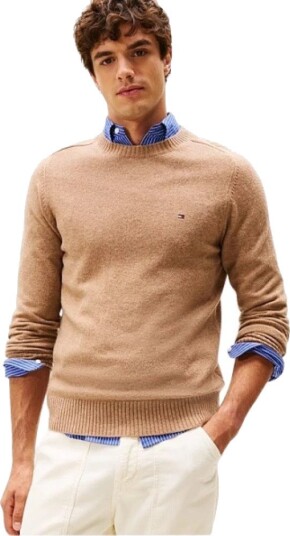 Tommy Hilfiger Lambswool Crew Neck - Beige - S Tommy Hilfiger Lambswool Crew Neck - Beige - S