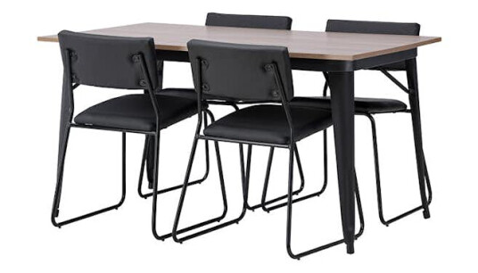 Spisegruppe Venture Home Tempe 140 cm med 4 Kenth Stoler