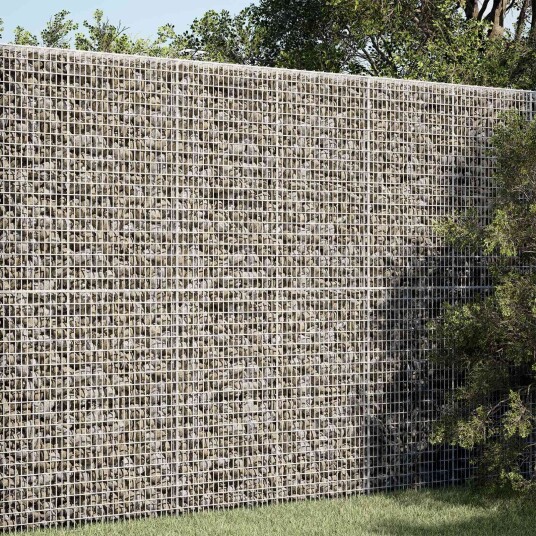 vidaXL Gabion med 5 mm tråd og 5x2,5 cm nett 100x30x200 cm