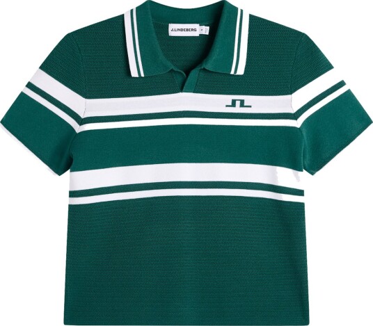 J.Lindeberg Athena Knit Polo Golf pologenser dame Forest Biome X Large J.Lindeberg Athena Knit Polo Golf pologenser dame Forest Biome X Large