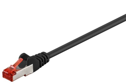 Goobay CAT 6 S/FTP 10m Nettverkskabel i Svart PiMF Goobay CAT 6 S/FTP 10m Nettverkskabel i Svart PiMF