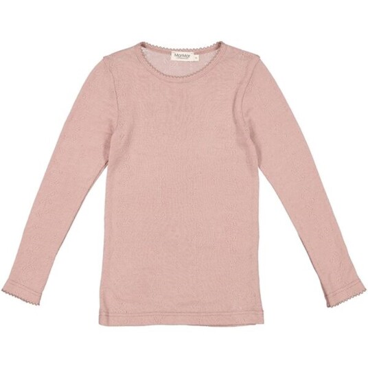 MarMar Wool Pointelle Burnt Rose Tamra Bluse 12 mdr/80