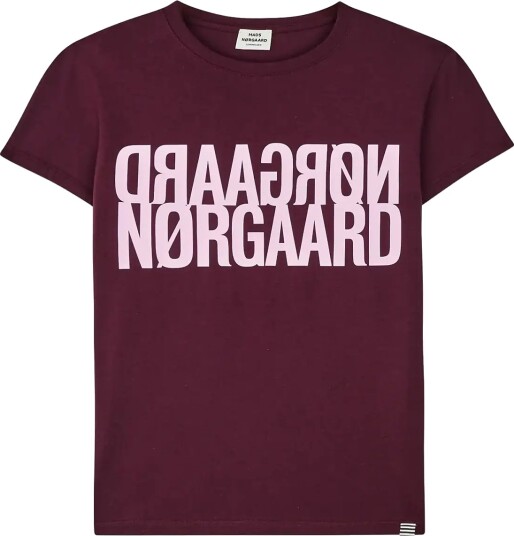 Mads Nørgaard Single Cotton Tuvina Tee Burgundy 176