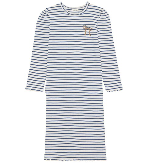 Minymo Dress Ls Rib Blue 122