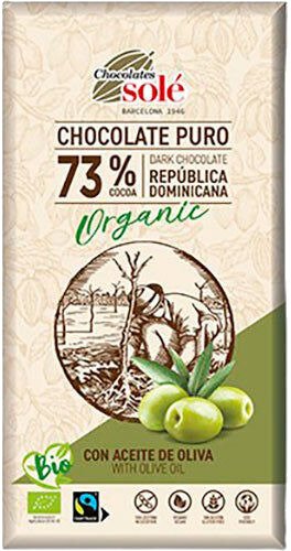 Mecindo.no Chocolates Sole Chokolade 73% Med Olivenolje Økologisk   100 gr