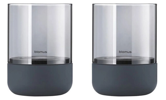 Blomus Calma lyslykt med telys Ø 7 cm 2-pakning Steel grey-smoke 1575735-09-0 1712785-01-0 Blomus Calma lyslykt med telys Ø 7 cm 2-pakning Steel grey-smoke 1575735-09-0 1712785-01-0