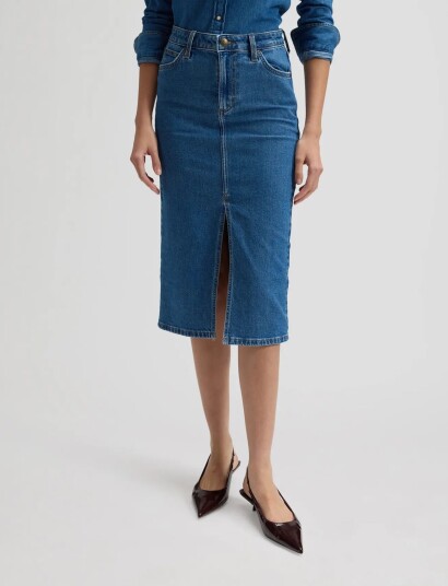 Lee Jeans Long Skirt Blue 29 x 00