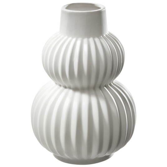 Vase Lilia; 14.1x20.1 cm (ØxH); Hvit; Rund Vase Lilia; 14.1x20.1 cm (ØxH); Hvit; Rund