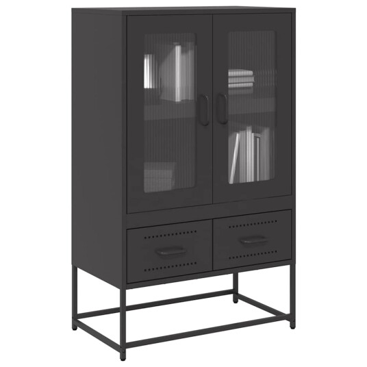 Highboard svart 68x39x111,5 cm stål 8721158371966