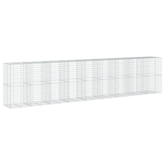 Gabionkurv med deksel 900x100x200 cm galvanisert jern Gabionkurv med deksel 900x100x200 cm galvanisert jern