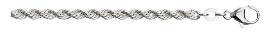 Cordel armbånd i 925 sølv 3,6 mm, 19,5 cm