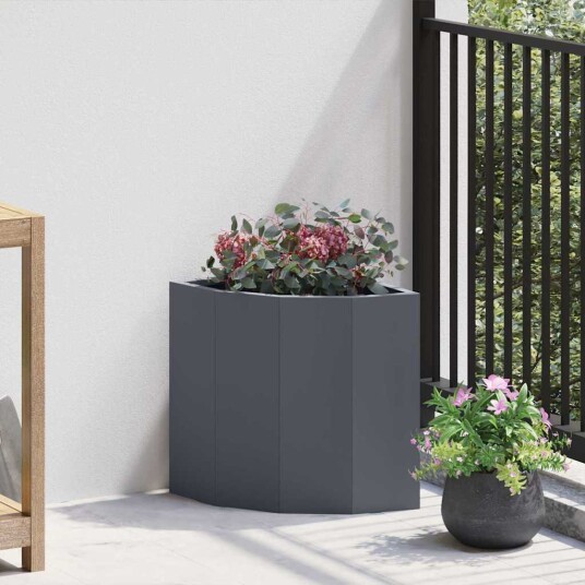 vidaXL Hjørne Plante Antrasitt 30 x 30 x 35 cm Stål vidaXL Hjørne Plante Antrasitt 30 x 30 x 35 cm Stål