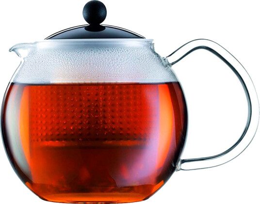 Bodum Assam Tekanne Glass med Stålfilter 1 liter, sort