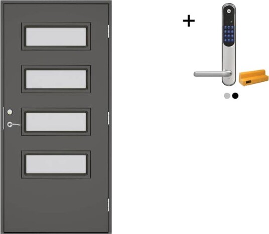 Ytterdør Swedoor Advance-Line Nordic Alta med Yale Doorman Classic Home