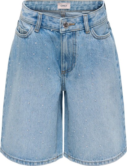 Kids Only Shorts Bred KogSonny Medium+ Blue Denim/Rhinesto Kids Only 14 år 164 Shorts Lyseblå