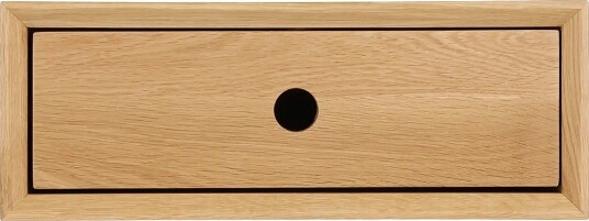 House Nordic Lotte - Wallmounted Chest, 1 Drawer, Lacquered Oak, - OAK - 25X40XH15 cm
