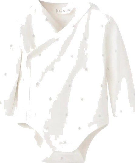 Mango Printed Cotton Body White 3 6M
