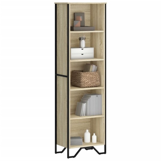  Bokhylle sonoma eik 50x31x169 cm konstruert tre