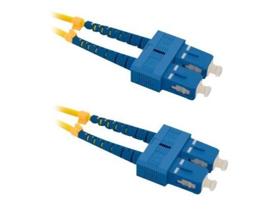 Qoltec - Koblingskabel - Sc/Upc-Enkeltmodus (Hann) Til Sc/Upc-Enkeltmodus (Hann) - 3 M - Fiberoptisk - Dupleks - 9 / 125 Micron - G.652D - Halogenfri - Gul