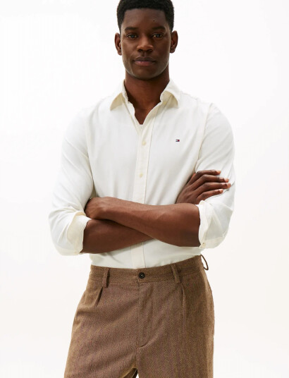 Tommy Hilfiger Flex Flannel Solid Rf Shirt - White - L