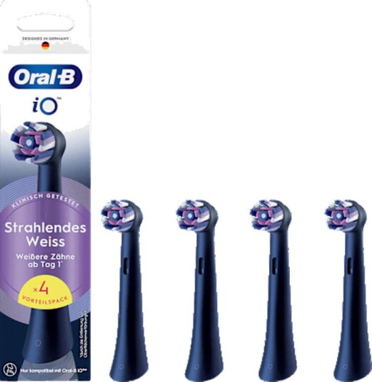 Oral-B IO Radiant white Schwarz 4 stk.
