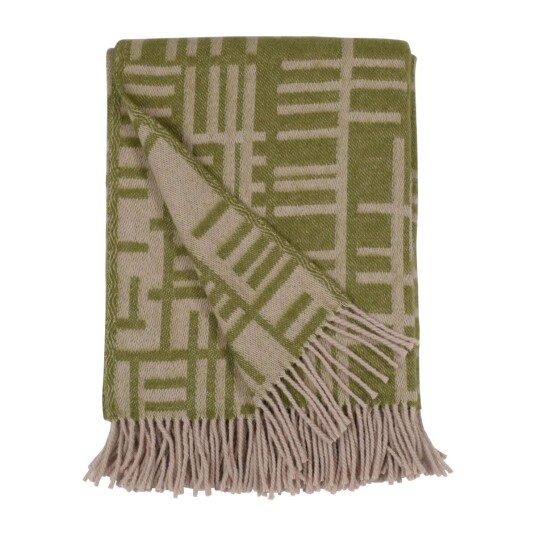 Almedahls Pickepin pledd 130x170 cm Mosegrønn-beige Almedahls Pickepin pledd 130x170 cm Mosegrønn-beige